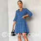 🎉 Sommerschlussverkauf 55% Rabatt 🛍️🏆Trendy Leopard Print V-Ausschnitt Kleid für Frauen mit lockerer Passform cetaut