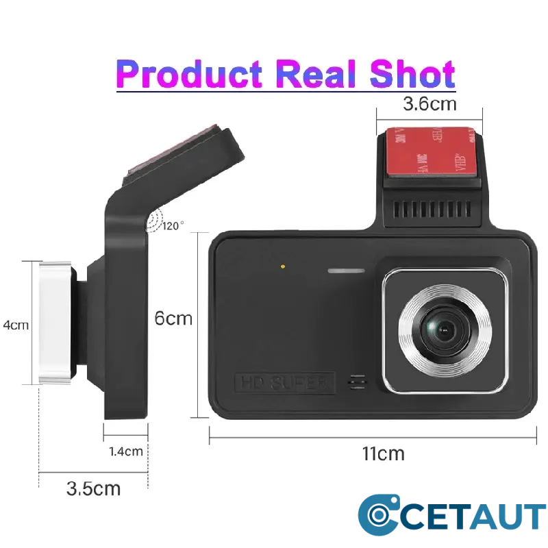 📹 Dual-Lens Dashcam mit 1080P HD & Nachtsicht – 170° Weitwinkel (Aktion: 49% sparen) cetaut