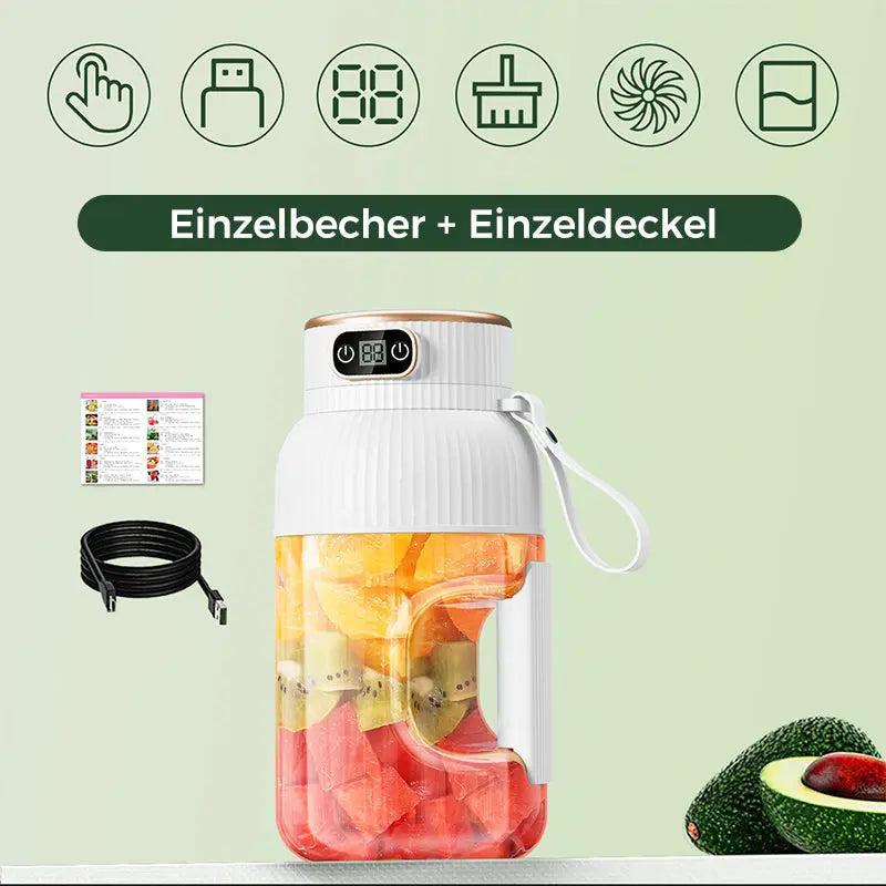 💥💥Sommer Heißer Verkauf ❄️Multifunctional Tragbare Saftpresse Tasse mit Digitalanzeige cetaut