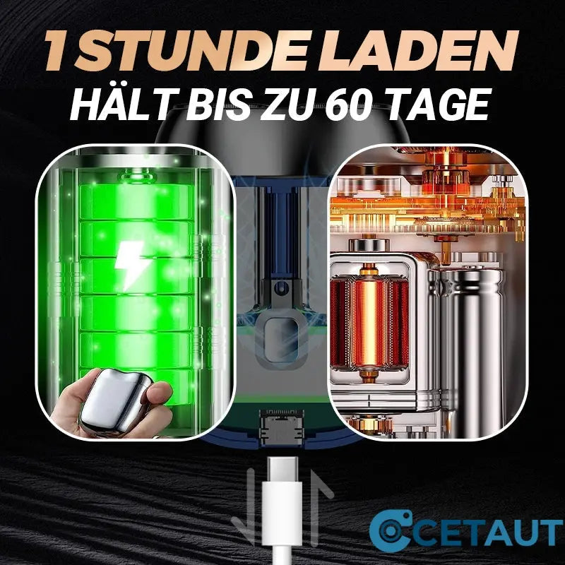 🔋2025 USB-Rasierer für Männer | 💦Wasserdicht & Reise-tauglich | Schnellladung cetaut