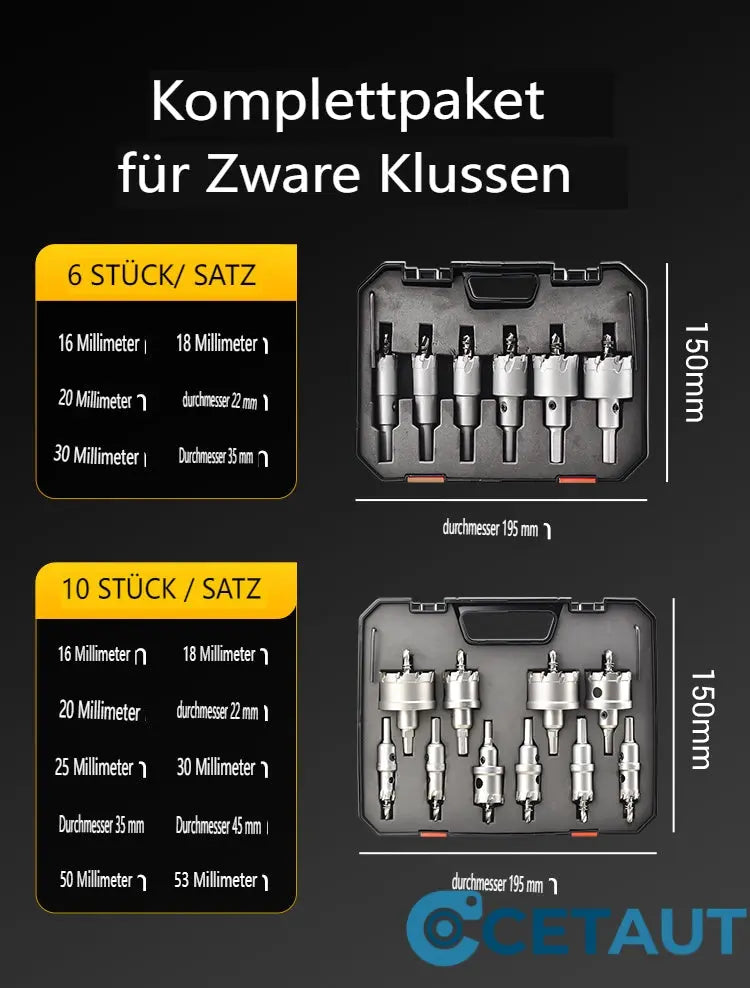 Professionelle Metallbohrer für schnelles, sicheres Bohren in Stahl – Made in Germany. Perfekt für Heim und Werkstatt. 🔧 cetaut