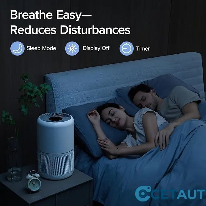 HEPA 13 Luftreiniger gegen Pollen & Rauch | 240m³/h | 24dB Nachtmodus | 50% Rabatt cetaut