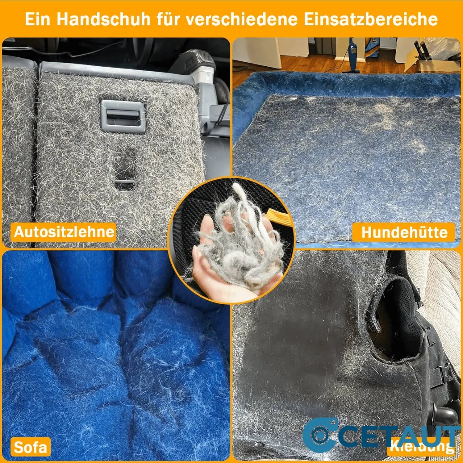 🔥Letzter Tag🐶🐱Doppelseitige Haustierpflegehandschuhe – Sauber, schnell und bequem! cetaut