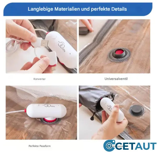 🎁 Grote uitverkoop 50% KORTING 🔥 6-delig USB elektrische vacuümpakket – Besparing van ruimte, reizen met weinig bagage! cetaut