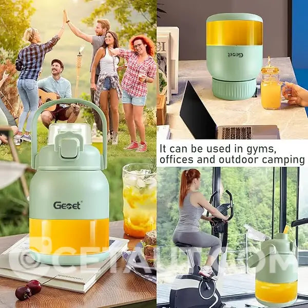 ⏳Begrenzte Zeit 50% Rabatt💥BPA-Free Electric Citrus Juicer 17 oz, Straw, Two Lids, Portable Blender for Smoothies, Shakes, Food Prep & Frozen Blending - Outdoorfun cetaut