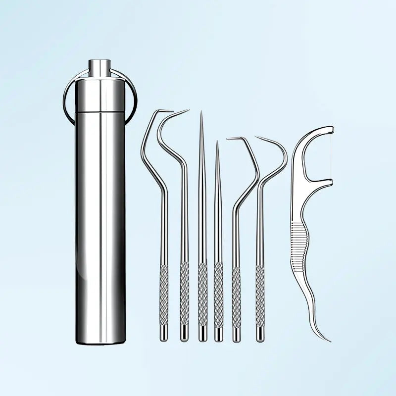 ⚡ Edelstahl Zahnstocher Set | Hygienisch & Langlebig 🦷✅ cetaut