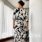 💖Elegantes, lockeres Damenkleid mit Rundhalsausschnitt und Aufdruck cetaut