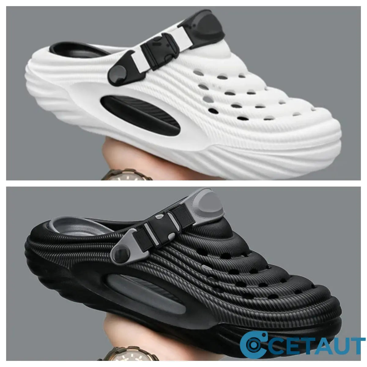 ✈️Atmungsaktive Slip-On-Sandalen für Herren👣Zwei Arten, ein Paar Schuhe zu tragen👣 cetaut