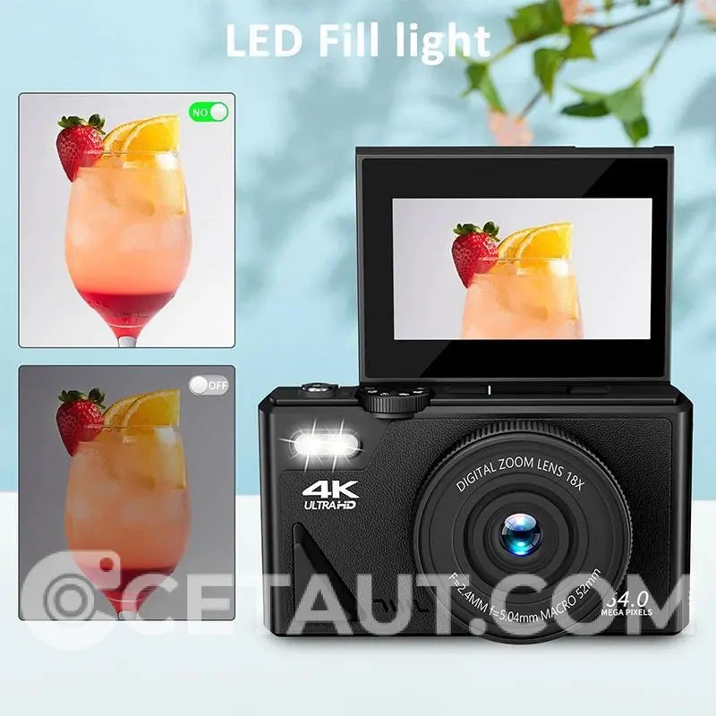 4K HD Flip-Screen Digital Camera✈️32GB-64GB free shipping cetaut