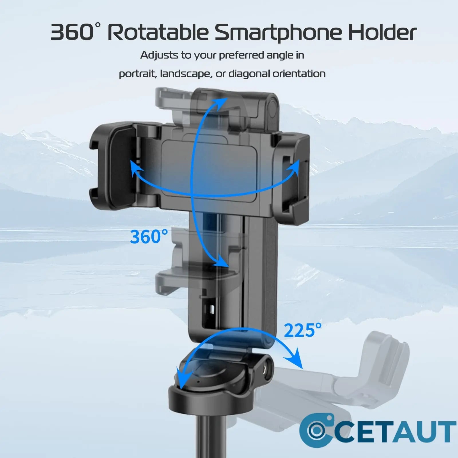 💥📱✨Ausziehbares Selfie Stick Stativ im Taschenformat mit abnehmbarer Fernbedienung cetaut