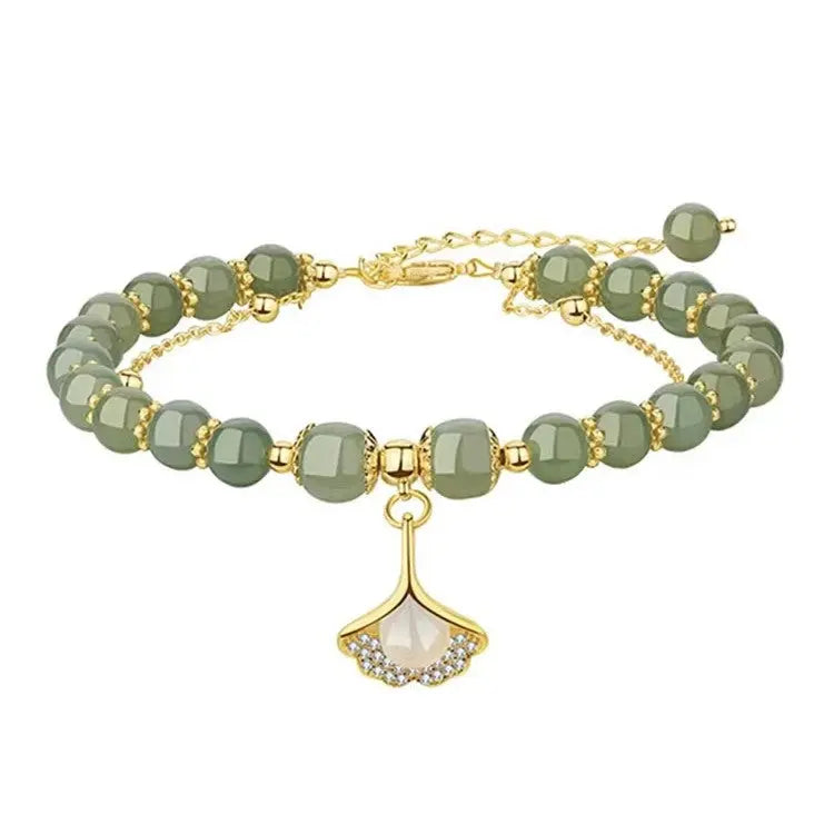 🔥KAUFEN SIE 2 UND ERHALTEN 10% RABATT💝Hetian-Jade-Goldblatt-Armband|🔥Lucky Jade Armband  🍀Feng-Shui-Jadearmband – elegant und noch edler cetaut