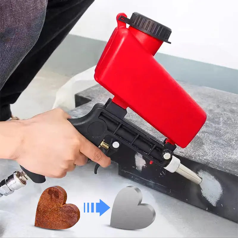🛠️ Professionelle tragbare Sandstrahlpistole – Leicht, sicher & effektiv für Rostentfernung, Autoreinigung & DIY-Projekte | Inkl. 3 Düsen cetaut