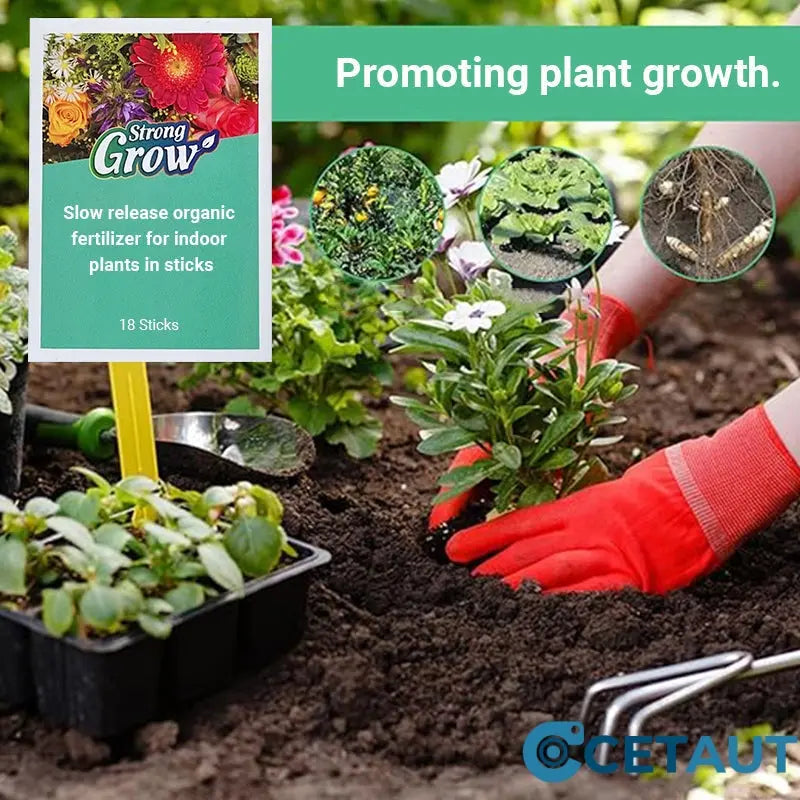 🌱Pflanzenpower ohne Stress –💥 Langzaam vrijkomende organische meststof in stickvorm voor kamerplanten cetaut