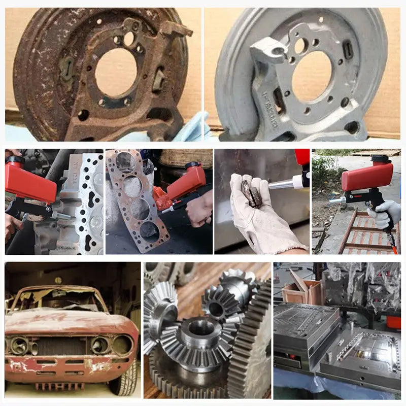 🛠️ Professionelle tragbare Sandstrahlpistole – Leicht, sicher & effektiv für Rostentfernung, Autoreinigung & DIY-Projekte | Inkl. 3 Düsen cetaut