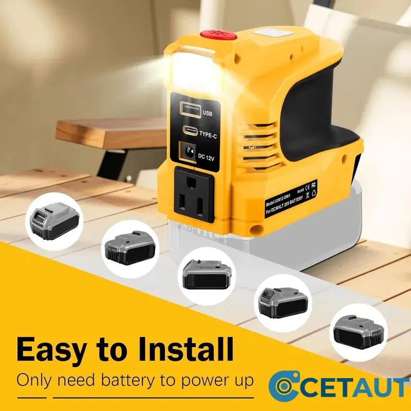 Bosch-kompatibel & Schukostecker  Compact DC to AC Inverter - Suitable for cars, motorhomes, outdoor use, and summer houses🔌 Immer Strom. Für Geräte, Werkzeug und Sie. cetaut