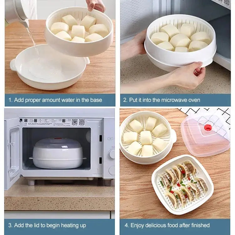 🍲🔥Begrenzte Zeit 50% Rabatt🔥Mikrowellenherd-Dampfgarer cetaut