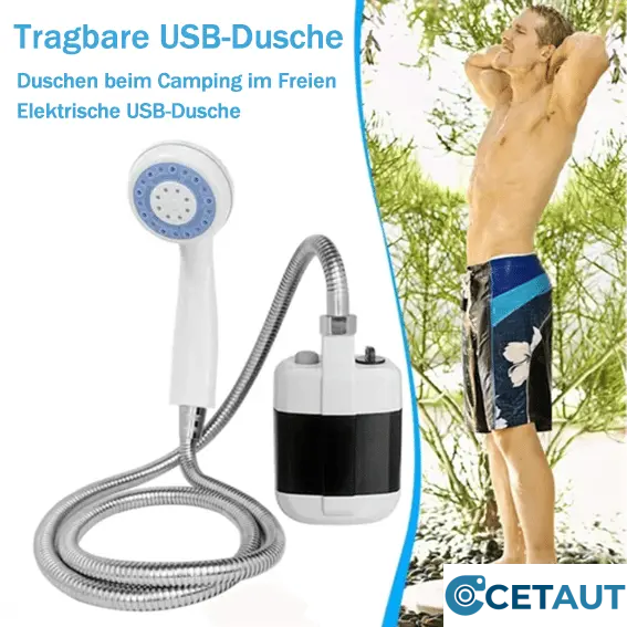 🚿 Frisch bleiben im Freien - 50% OFF - 🔥 Tragbare Campingdusche mit einstellbarem Durchfluss - für eine einfache und bequeme Reinigung im Freien! cetaut
