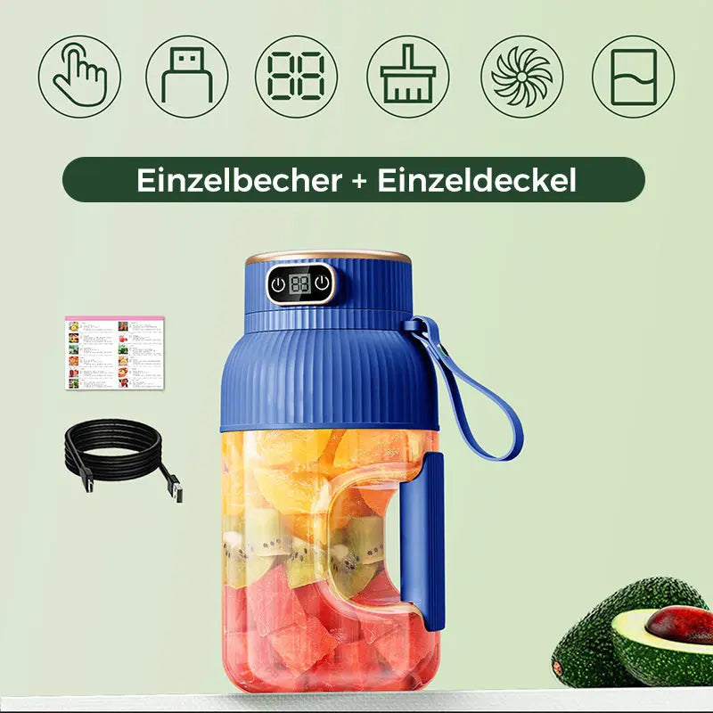 💥💥Sommer Heißer Verkauf ❄️Multifunctional Tragbare Saftpresse Tasse mit Digitalanzeige cetaut