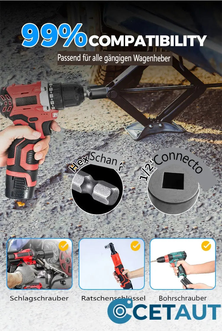 💪 🔧Universal-Klinkenbuchsenadapter für Handbohrmaschine🚗 cetaut