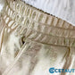 2-teiliges Damen-Set: Devil's Eye Goldfolien-Oberteil und Pailletten-Hosen-Set cetaut