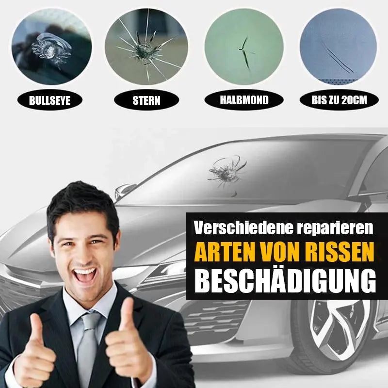 🔧 PROFI Glasreparatur-Set (20g) – Unsichtbare Riss-Reparatur in 20 Min. | Für Auto & Zuhause | 5x stärker als Glas cetaut