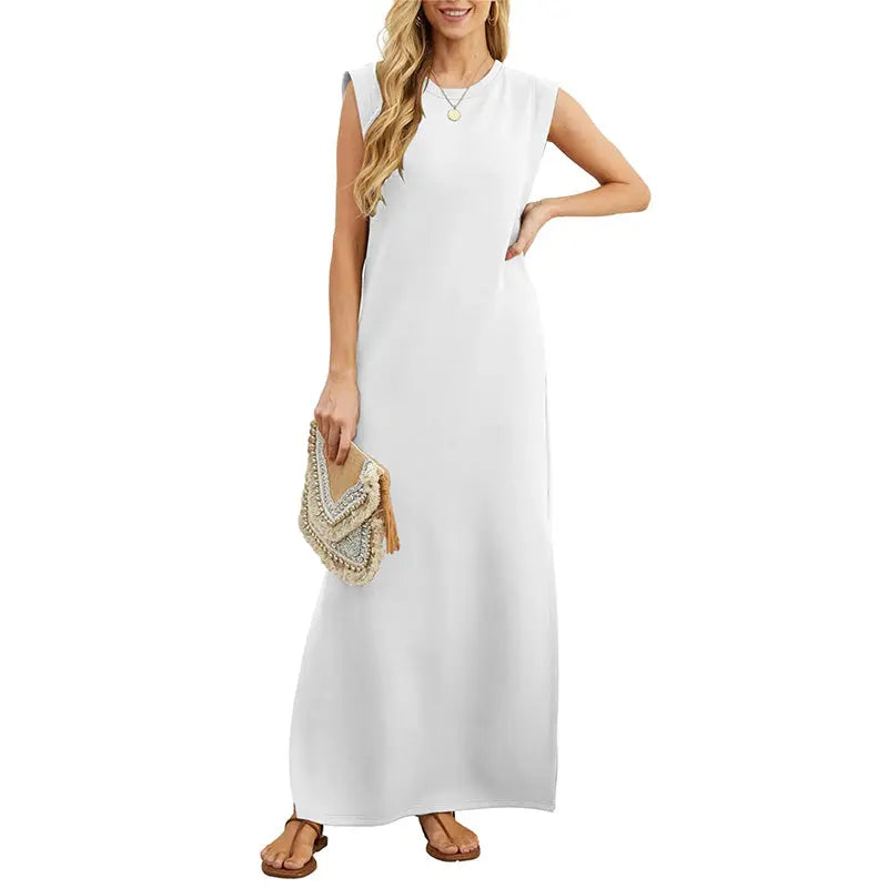 ⏳Begrenzte Zeit 50% Rabatt💥Damen Lockeres, Geteiltes, Faltenfreies Langarmkleid cetaut