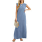 ⏳Begrenzte Zeit 50% Rabatt💥Damen Lockeres, Geteiltes, Faltenfreies Langarmkleid cetaut