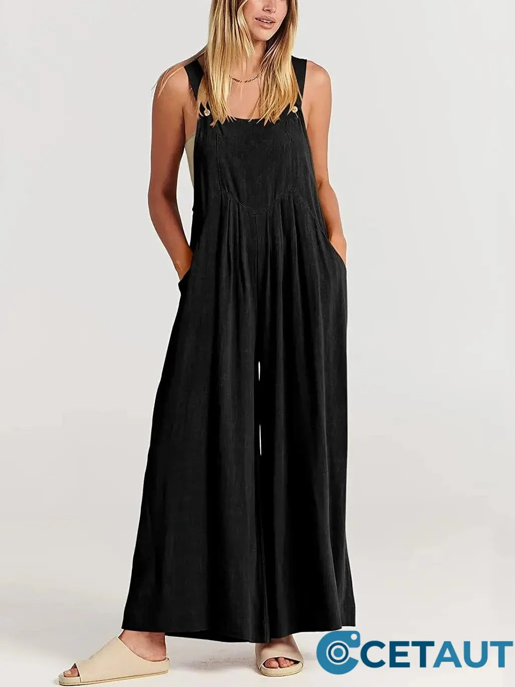 💕HOT SALE 50% OFF🥰 Plus Size Wide Leg Overalls Jumpsuit cetaut