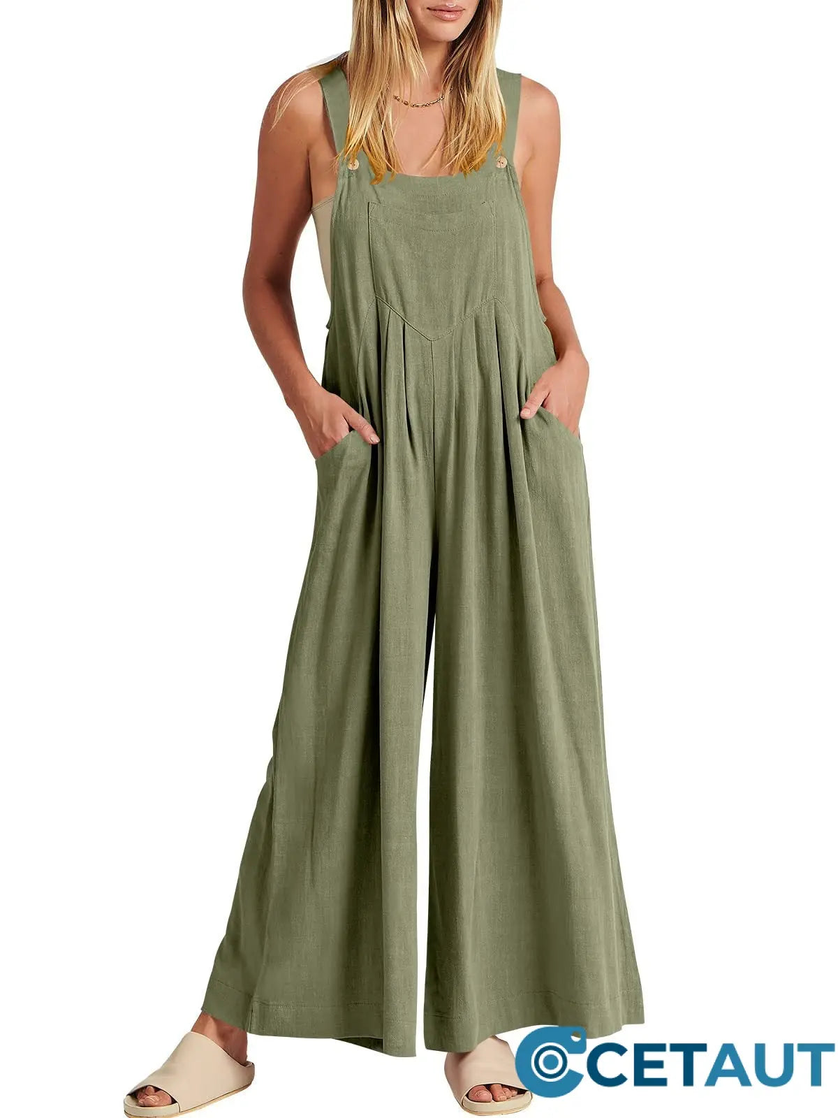 💕HOT SALE 50% OFF🥰 Plus Size Wide Leg Overalls Jumpsuit cetaut