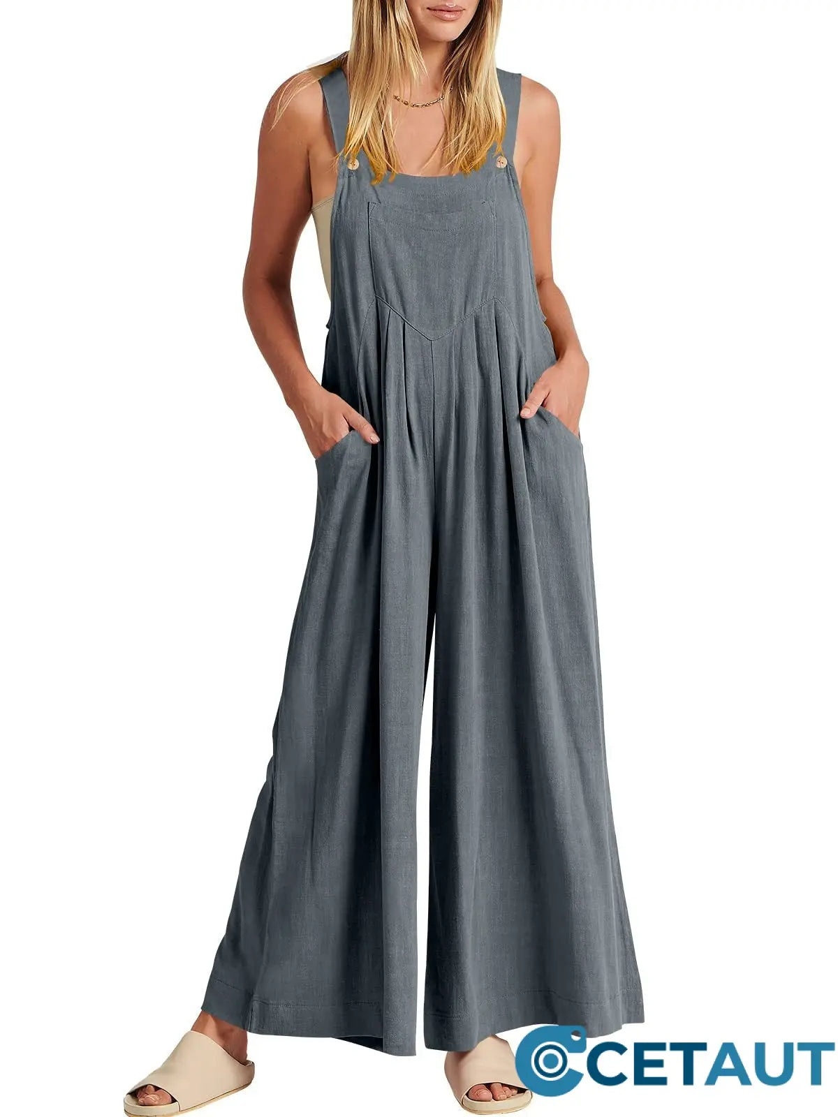 💕HOT SALE 50% OFF🥰 Plus Size Wide Leg Overalls Jumpsuit cetaut