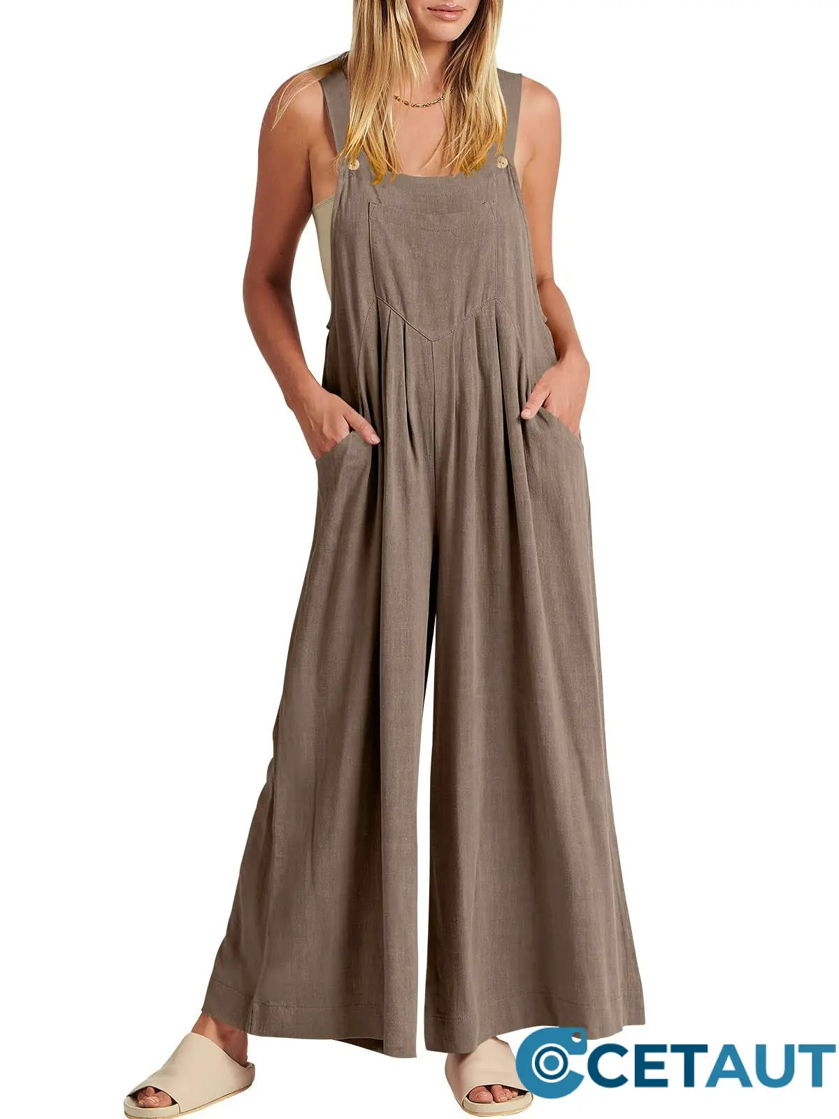 💕HOT SALE 50% OFF🥰 Plus Size Wide Leg Overalls Jumpsuit cetaut