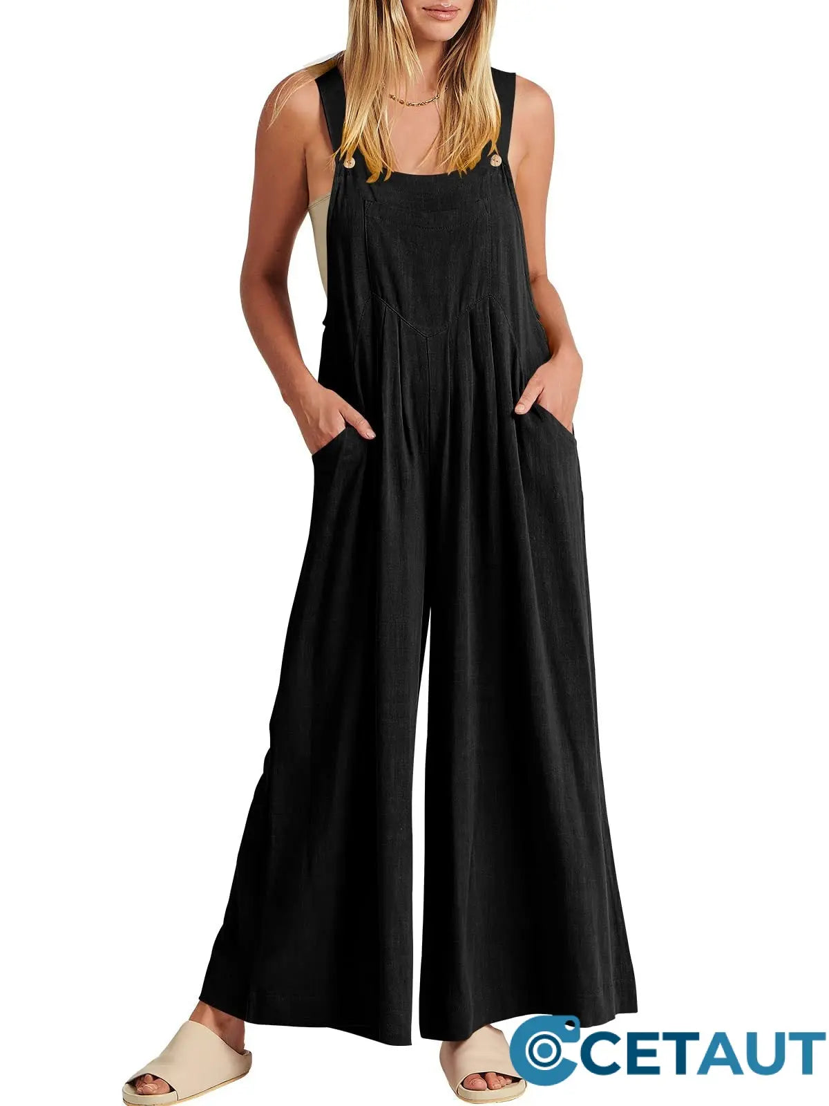 💕HOT SALE 50% OFF🥰 Plus Size Wide Leg Overalls Jumpsuit cetaut