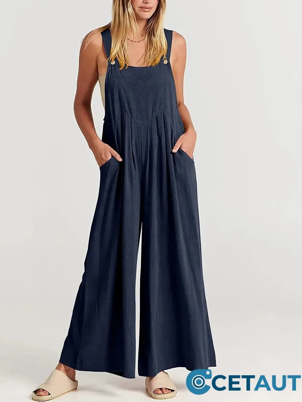 💕HOT SALE 50% OFF🥰 Plus Size Wide Leg Overalls Jumpsuit cetaut
