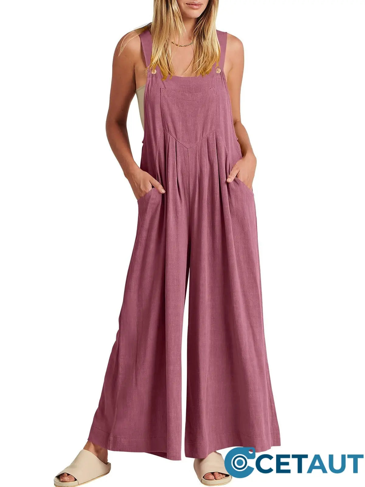 💕HOT SALE 50% OFF🥰 Plus Size Wide Leg Overalls Jumpsuit cetaut
