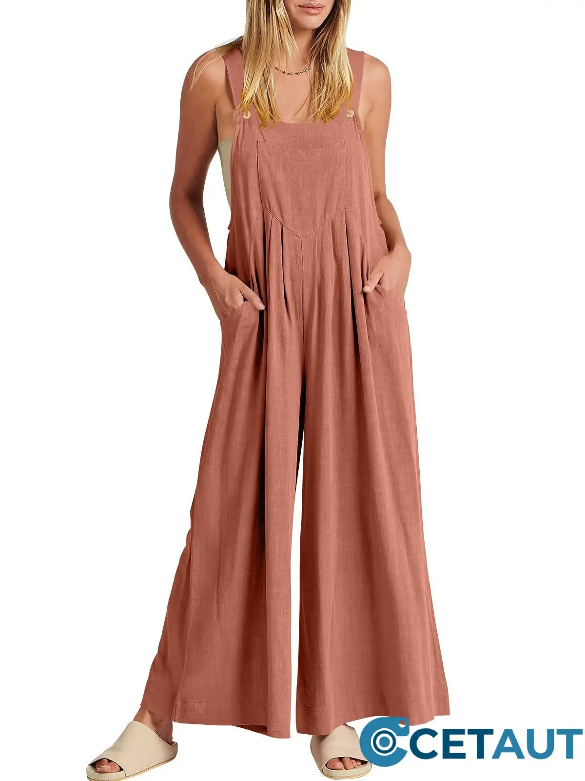 💕HOT SALE 50% OFF🥰 Plus Size Wide Leg Overalls Jumpsuit cetaut