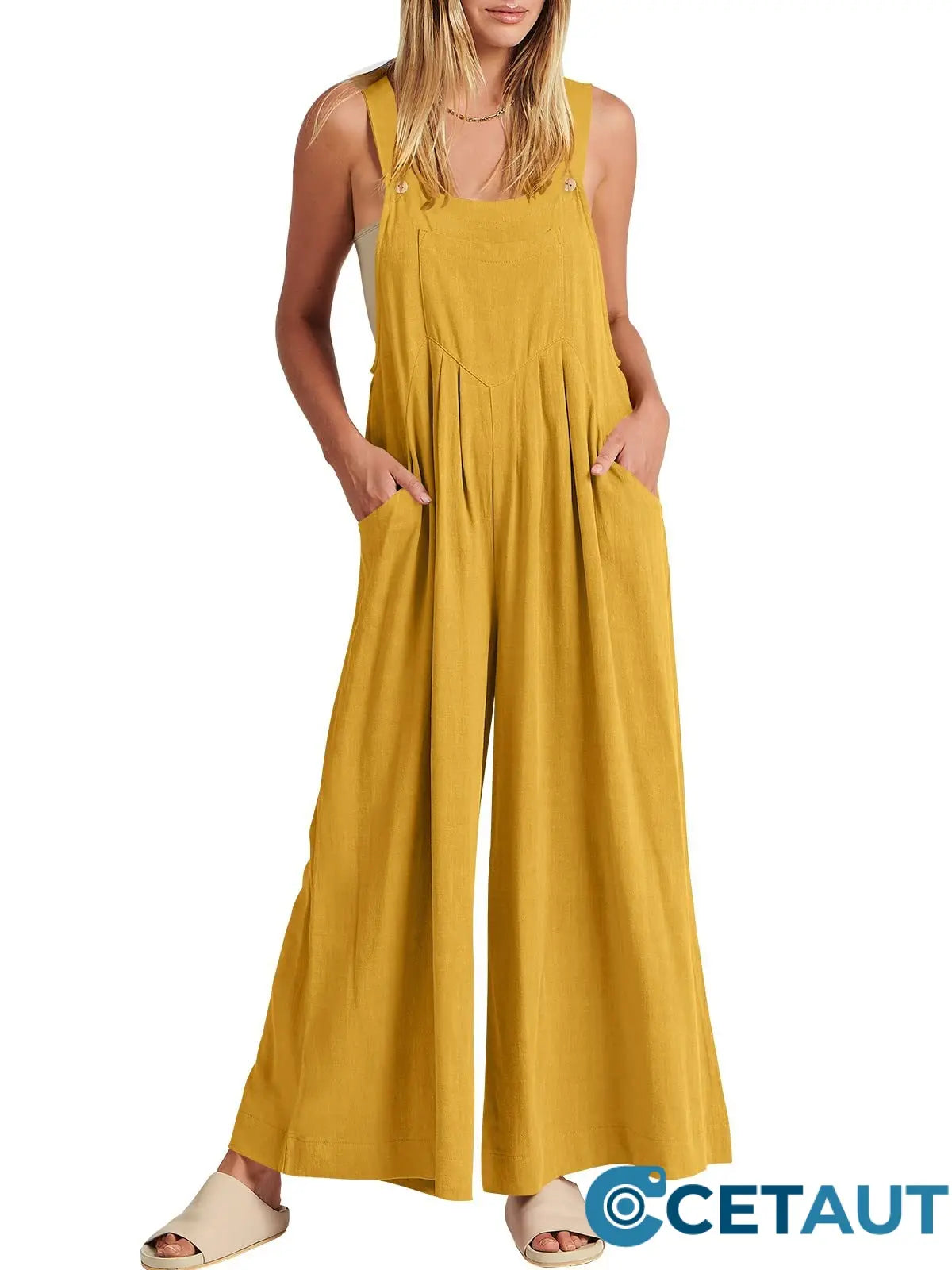 💕HOT SALE 50% OFF🥰 Plus Size Wide Leg Overalls Jumpsuit cetaut