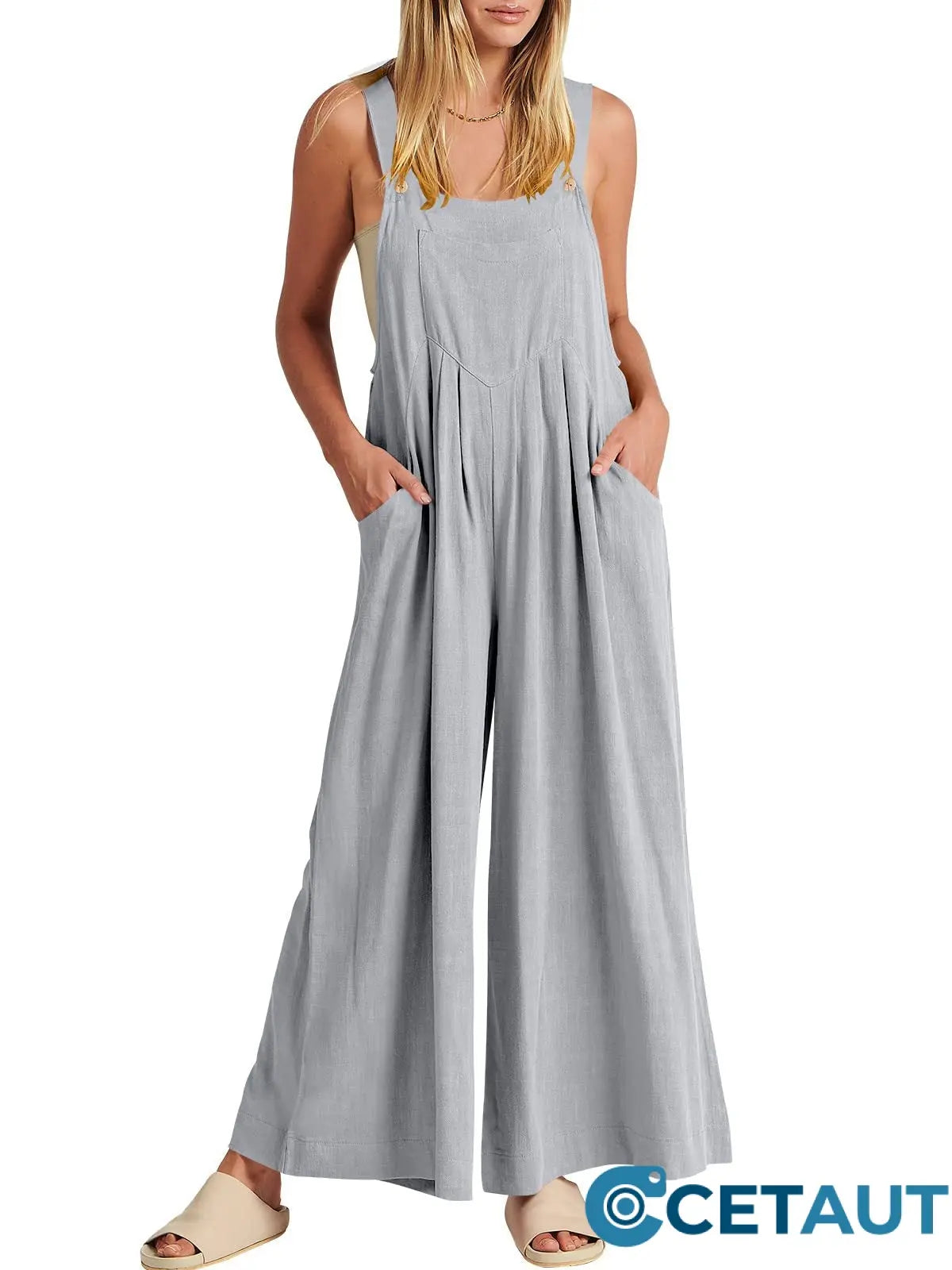 💕HOT SALE 50% OFF🥰 Plus Size Wide Leg Overalls Jumpsuit cetaut