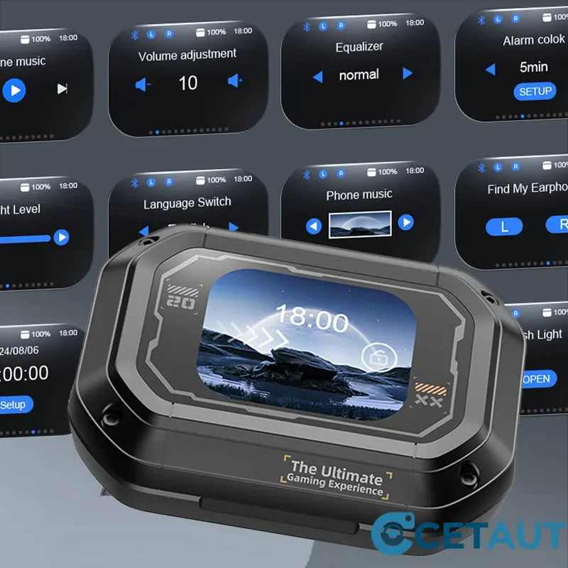 Bluetooth Ohrhörer mit Vollfarb-Touchscreen cetaut
