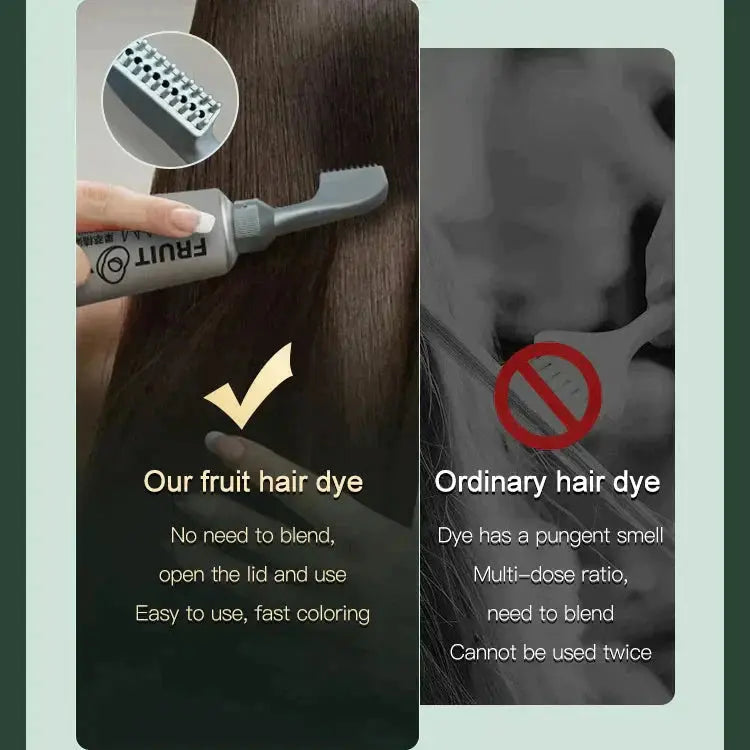 🎁 3 KAUFEN, 2 GRATIS! 🍓✨ Fruchtessenz-Haarfärbekamm – Sanft färbend und pflegend für glänzendes Haar 💇‍♀️🌟 cetaut