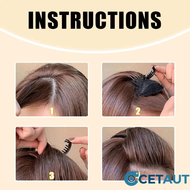 Invisible Traceless Hair Root Fluffy High Top Hair Pad Clip cetaut