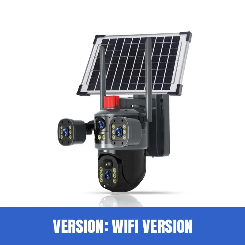 🎥 Solar-Domekamera mit drei Objektiven und 360° Rundumsicht ✈️ Kostenloser Versand cetaut
