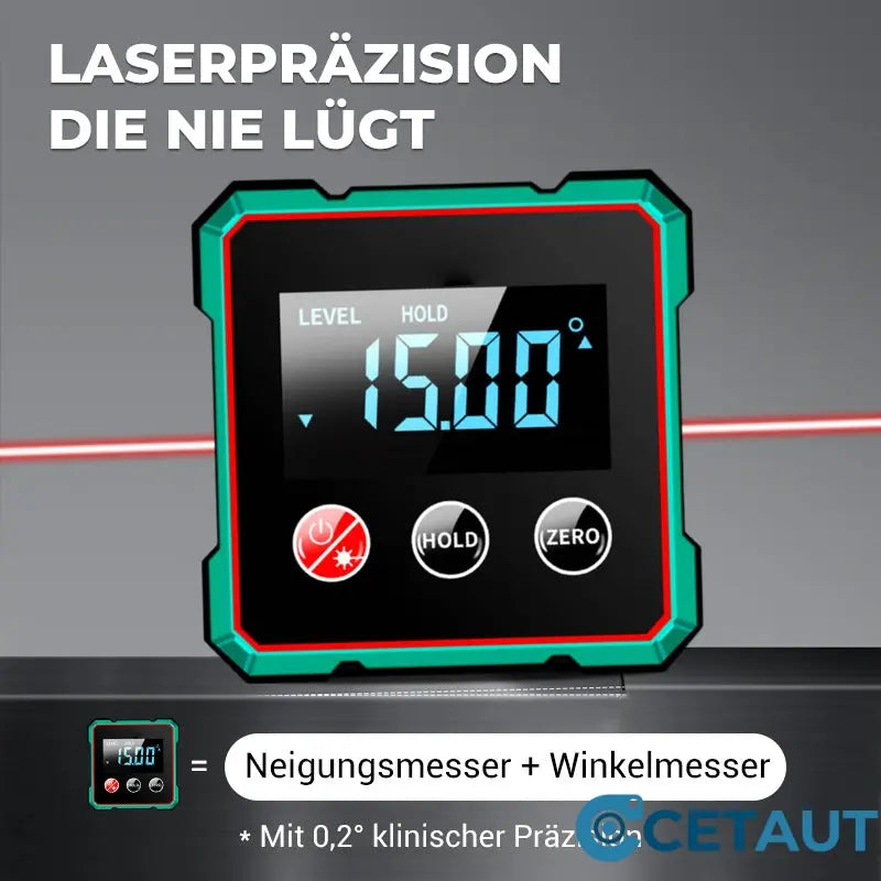 Magnetischer digitaler Winkelmesser mit elektronischem Laser cetaut