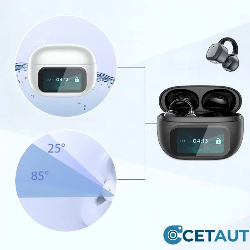Headset mit Ohrclip und intelligentem Farbbildschirm für intelligente Übersetzungen cetaut