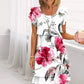 Kaskadenkleid mit Blumenmuster und mehreren Pflanzen cetaut