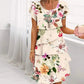 Kaskadenkleid mit Blumenmuster und mehreren Pflanzen cetaut
