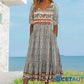 🔥50% OFF🌸✨ Elegantes Kleid mit böhmischem Muster für Frauen cetaut