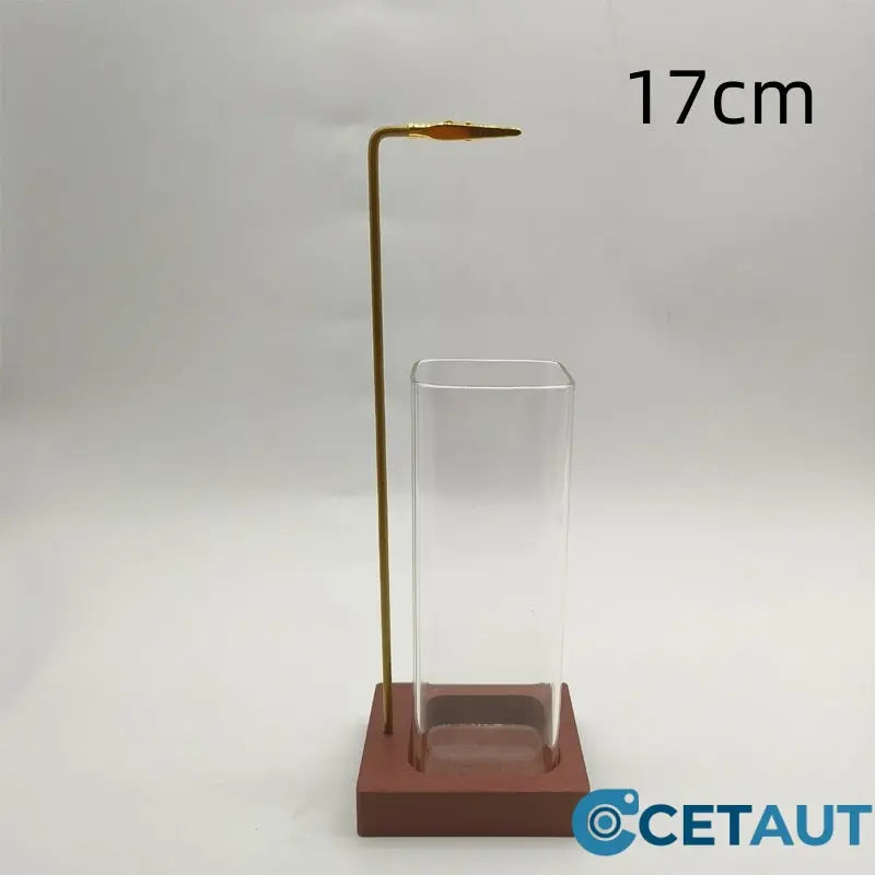 Räucherstäbchenhalter mit abnehmbarem Aschefänger aus Glas cetaut