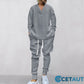💥Heute angekommen – 50%💥 2-teiliges Herren-Set aus Baggy-Sweatshirt mit V-Ausschnitt und Jogginghose cetaut