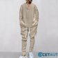 💥Heute angekommen – 50%💥 2-teiliges Herren-Set aus Baggy-Sweatshirt mit V-Ausschnitt und Jogginghose cetaut