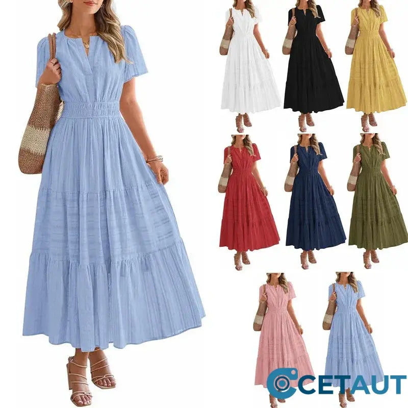 💃 Damen Sommer 2025 Casual Midi Maxi Kleider 💞 cetaut